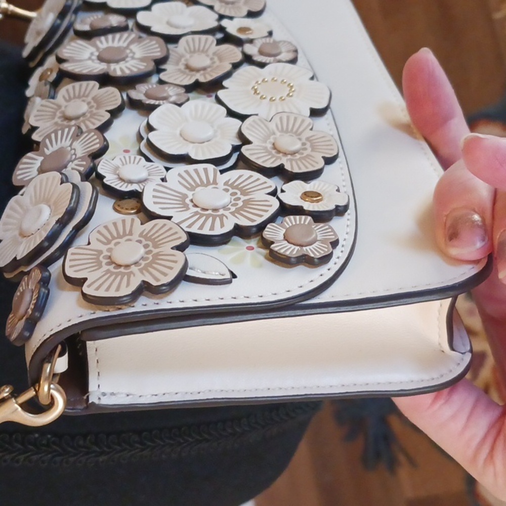 Coach Hayden Cream Tea Rose Crossbody Bag - Picture 4 of 16